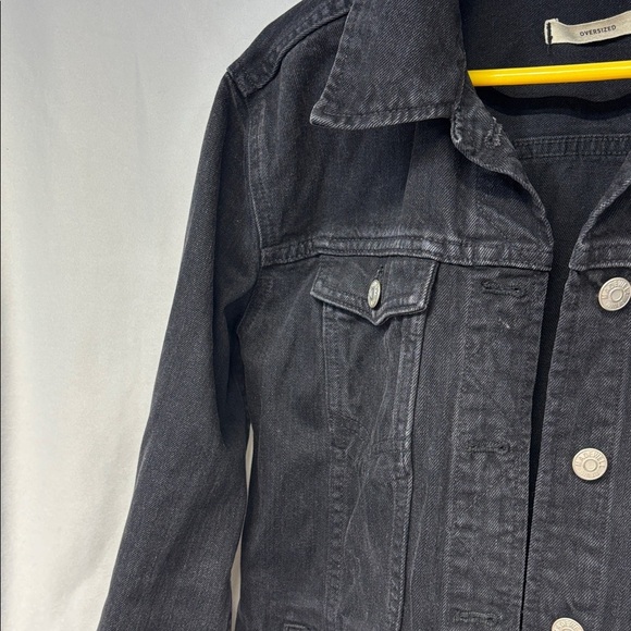 Madewell The Oversized Trucker Jean Jacket in Washed Black XXS - Picture 6 of 12